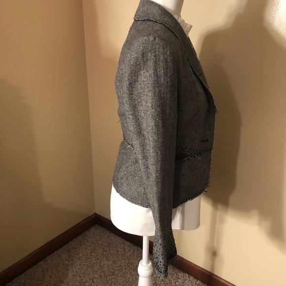 WHBM Black Embellished Jacket Size 0 NWOT - Picture 5 of 9